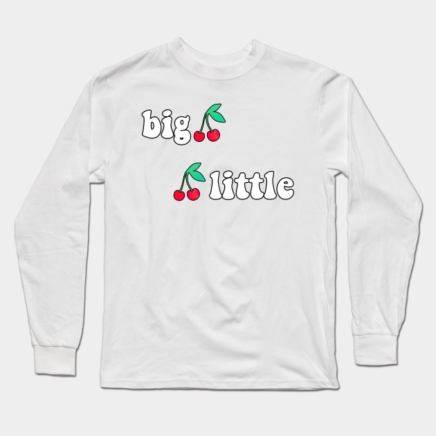 Big Little Cherry Sticker Long Sleeve T-Shirt by lolosenese